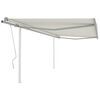 vidaXL Toldo Manual 4,5 x 3,5 m Creme 100% Poli&eacute;ster
