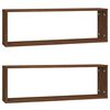 vidaXL Prateleiras em cubo 2pcs derivados de madeira carvalho castanho