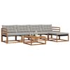 vidaXL Conjunto de Sof&aacute;s para Exterior 6 pcs Cinza Natural e Claro