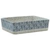 vidaXL Lavat&oacute;rio bancada retangular 46x35,5x13 cm cer&acirc;mica cinza/azul