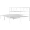 vidaXL Estrutura de cama com cabeceira 120x200 cm metal branco