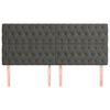 vidaXL Cabeceira Cinza Escuro 200x7x118/128 cm Veludo