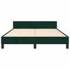 vidaXL Estrutura de cama sem colch&atilde;o 140x200 cm veludo verde-escuro