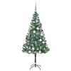 vidaXL &Aacute;rvore de Natal Artificial com 300 LEDs Verde 180 cm PVC e A&ccedil;o