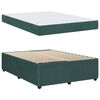 vidaXL Estrutura da Cama com colch&atilde;o Verde Escuro 140 x 200 cm tecido
