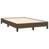 vidaXL Cama boxspring com colch&atilde;o 120x190 cm tecido castanho-escuro