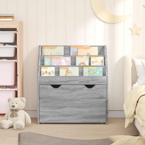 vidaXL Estante Infantil com gaveta Cinza Sonoma 60 x 29,5 x 69 cm