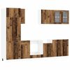vidaXL Unidade de Cozinha Lyon 8 pcs Madeira antiga