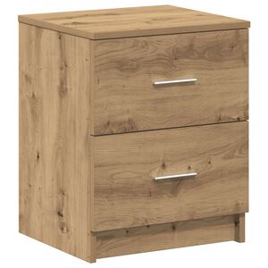 vidaXL Mesa de cabeceira com 2 gavetas 40x36x50 cm carvalho artisiano