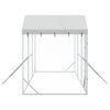 vidaXL Canil de exterior com teto 6x2x2,5 m a&ccedil;o galvanizado prateado