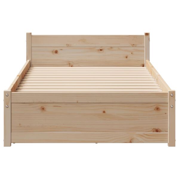 vidaXL Cama sem colchão 90x190 cm madeira de pinho maciça