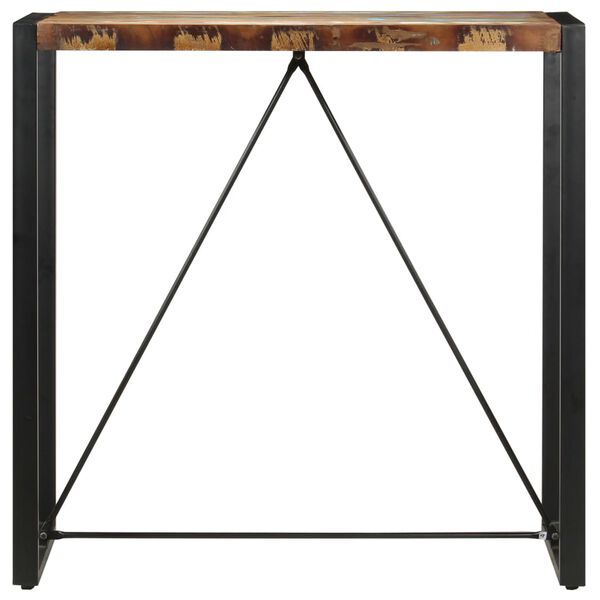 vidaXL Mesa de bar 110x60x110 cm madeira recuperada maciça