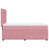vidaXL Cama com molas/colch&atilde;o 90x190 cm veludo rosa