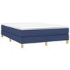 vidaXL Cama com molas/colchão 140x190 cm tecido azul