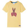 T-shirt infantil com mangas curtas amarelo 104