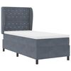 vidaXL Cama Box com colch&atilde;o Cinza Escuro 190 x 90 cm Poli&eacute;ster