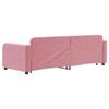 vidaXL Sofá-cama com gavetão e gavetas 80x200 cm veludo rosa