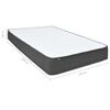 vidaXL Cama boxspring 180x200 cm tecido cinzento-escuro
