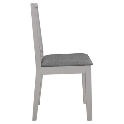 vidaXL Cadeiras de jantar com almofadões 6 pcs madeira maciça cinzento