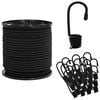 vidaXL Cordas Bungee com Ganchos 4 mm Preto PP e Borracha