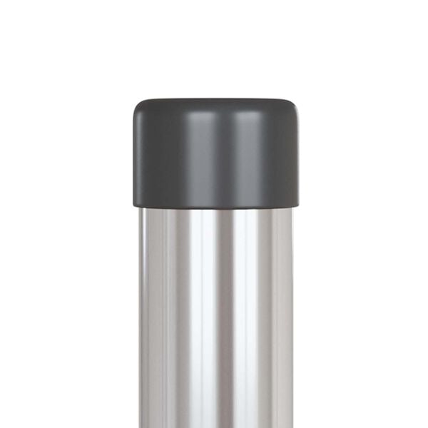 vidaXL Poste de Cerca 2 pcs Prateado 50 cm A&ccedil;o com Revestimento em P&oacute;