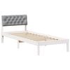 vidaXL Estrutura da cama Branco e cinza claro 80 x 200 cm