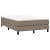 vidaXL Cama boxspring c/ colch&atilde;o 120x190cm tecido castanho-acinzentado
