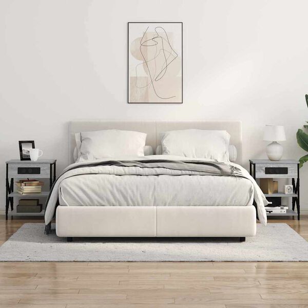 vidaXL Arm&aacute;rio de Cabeceira Cinza Sonoma 41 x 31 x 51 cm