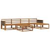 vidaXL Conjunto de Sof&aacute;s para Exterior 6 pcs Natural