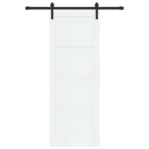 vidaXL Porta Deslizante Branco 78 x 211 cm Madeira de Pinheiro S&oacute;lida
