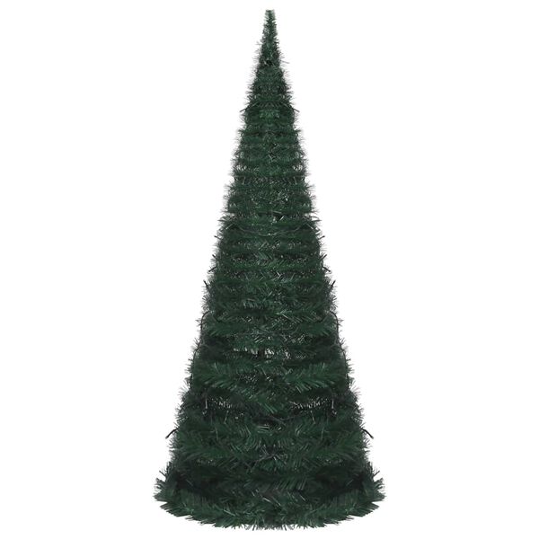 vidaXL &Aacute;rvore Natal pop-up artificial pr&eacute;-iluminada 210 cm verde