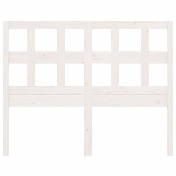 vidaXL Cabeceira de cama 205,5x4x100 cm madeira de pinho maci&ccedil;a branco