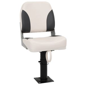 vidaXL Assento de barco c/ pedestal ajust&aacute;vel em altura rota&ccedil;&atilde;o 360&deg;