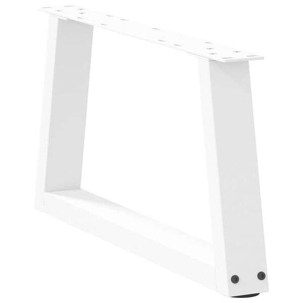vidaXL Pés para mesa de centro em V, 2 peças, branco, 70x(30-31,3) cm, aço