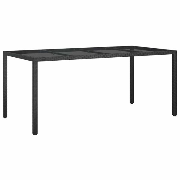 vidaXL Mesa de Jantar para Jardim Preto 190 x 90 x 75 cm