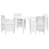 vidaXL Conjunto de Jantar para Jardim 5 pcs Branco Polipropileno