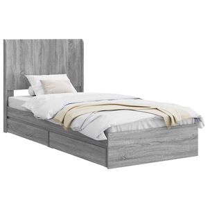 vidaXL Estrutura de Cama com Armazenamento e Cabeceira 2 unid.