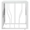 vidaXL Mesa de centro 50x50x50 cm aço inoxidável e vidro prateado