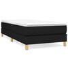 vidaXL Estrutura de cama com molas 100x200 cm tecido preto
