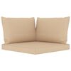 vidaXL 5 pcs conjunto lounge de jardim c/ almofad&otilde;es bege