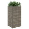vidaXL Vaso/floreira de jardim 30x30x60 cm vime PE cinzento