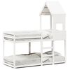 vidaXL Beliche com telhado 75x190 cm madeira de pinho maci&ccedil;a branco