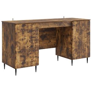 vidaXL Mesa Carvalho Fumado 142,5 x 50 x 75 cm Derivados de Madeira