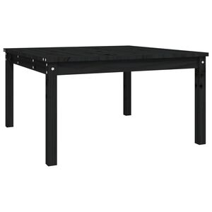 vidaXL Mesa de jardim 82,5x82,5x45 cm madeira de pinho maci&ccedil;a preto
