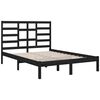 vidaXL Estrutura de cama 140x190 cm madeira maciça preto