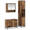 vidaXL Conjunto de M&oacute;veis para Banheiro com porta 3 pcs Madeira Antiga