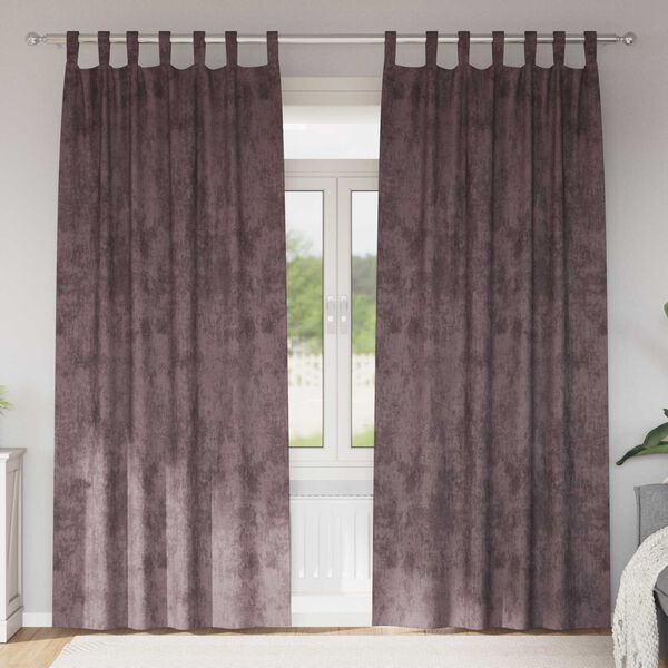 vidaXL Cortinas de Veludo 2 pcs Castanho 245 x 140 cm Veludo