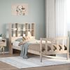 vidaXL Cama com estante sem colch&atilde;o 90x200 cm pinho maci&ccedil;o