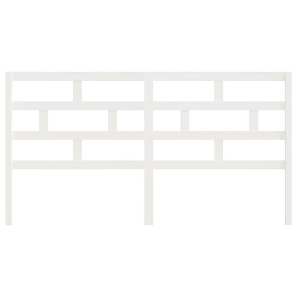 vidaXL Cabeceira de cama 206x4x100 cm pinho maci&ccedil;o branco