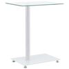 vidaXL Mesa de apoio formato em U 45x30x58cm vidro temp. transparente